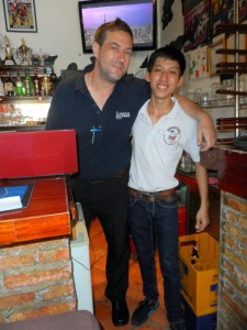 Staff at The Spotted Cow, Bui Vien St, HCMC, Vietnam