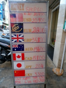 Exchange rates to Vietnamese Dong May 2014