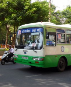 A Ho Chi Minh City bus cost < 5000 Vietnamese Dong 