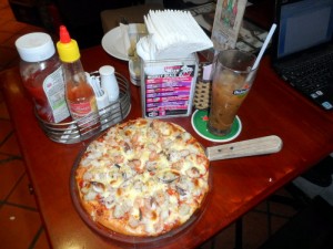 Seafood Pizza at The Spotted Cow, Bui Vien, HCMC, Vietnam