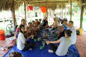 Vietnam Bicycle Tours - lunchtime