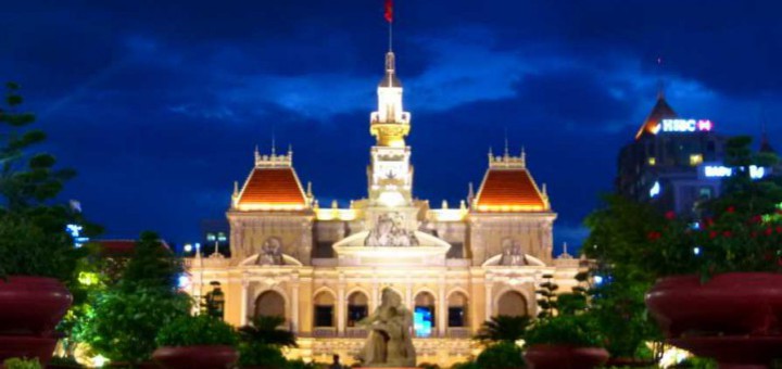 Saigon City Hall by Night